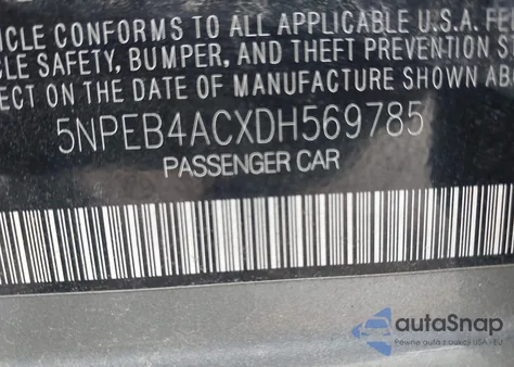 2013 Hyundai Sonata Gls from USA, damaged, VIN 5NPEB4ACXDH569785
